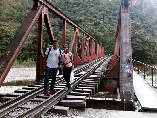 Puente durante ruta a Machupicchu 